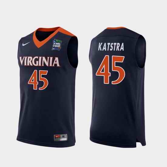 Men Virginia Cavaliers Austin Katstra Navy 2019 Final Four Replica Jersey